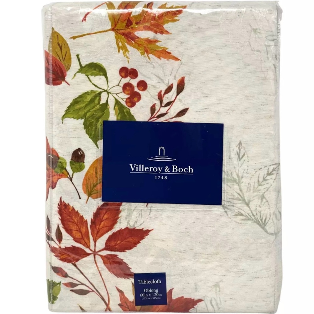 Villeroy & Boch 60 x 120 Fall Thanksgiving Chic Tablecloth Autumnal Flourish NEW